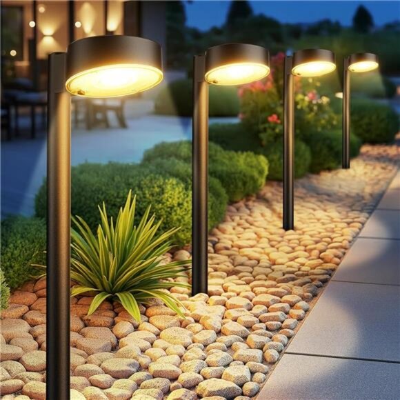 8 Pack Solar Pathway Lights Outdoor, 12 Brighter LED Solar Lights Outdoor - Picture 1 of 7